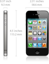 Apple iPhone 4 medidas y dimensiones