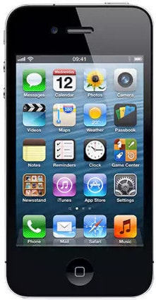 Apple iPhone 4s negro pantalla
