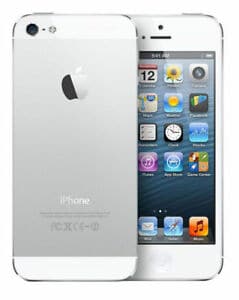 Apple iPhone 5 blanco pantalla