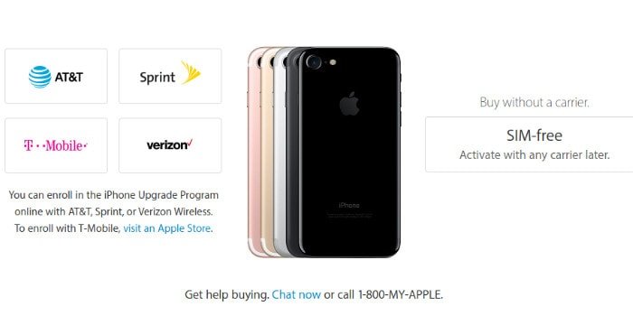 Comprar iPhone 7 o 7 plus sim-free, libre, unlocked de Apple en Estados Unidos