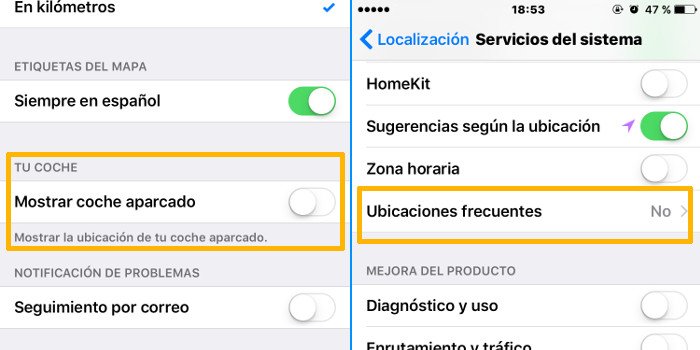 Privacidad en la ubicación o localización en iPhone o iPad con iOS